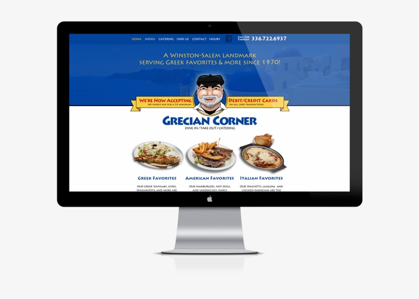 Website Design For Grecian Corner - Design, transparent png download