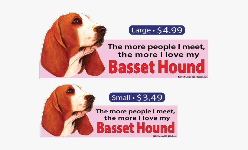 The More I Love My Basset Hound - Basset Hound Dog Signature Portrait Sweater, transparent png download