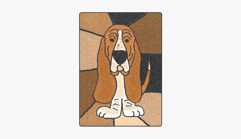 Cute Funny Basset Hound Dog Art Blanket - Awesome Funny Basset Hound Abstract Art Phone Case, transparent png download