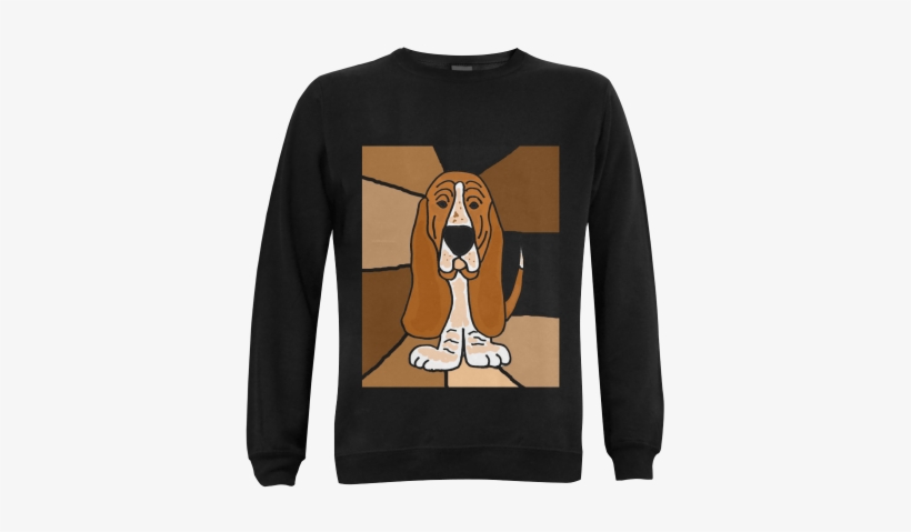 Funny Basset Hound Dog Art Gildan Crewneck Sweatshirt - Awesome Funny Basset Hound Abstract Art Tablet - Ipad, transparent png download