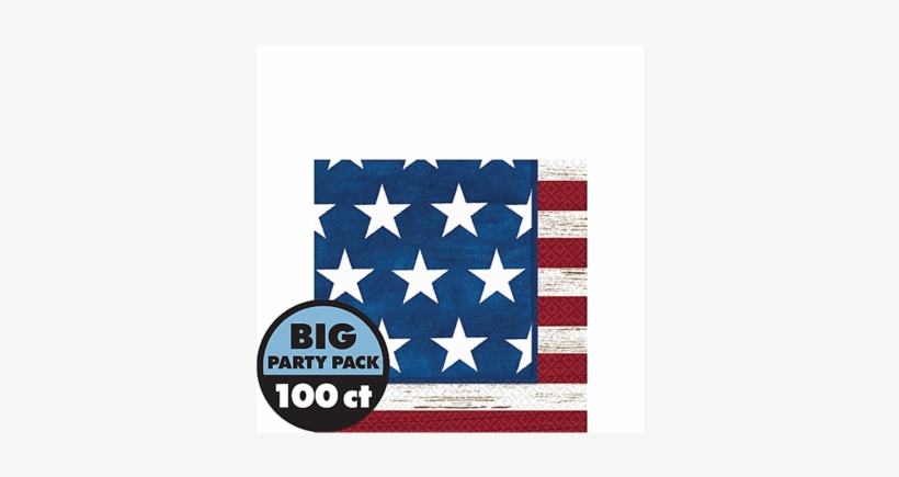 Americana Lunch Napkins, - Americana Lunch Napkins 100ct, transparent png download