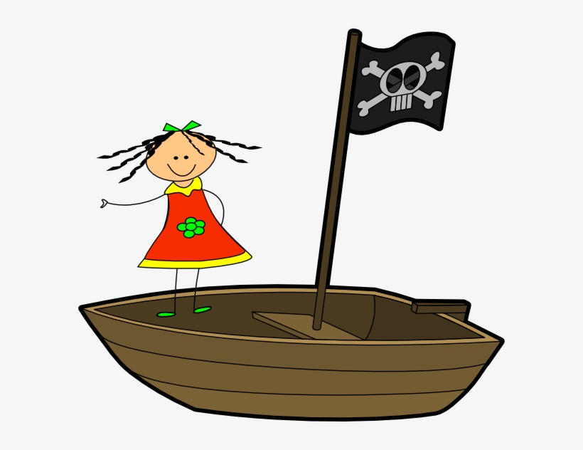 Girl - Boat Clip Art, transparent png download