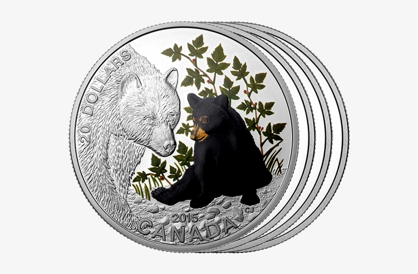 Fine Silver Coloured 4-coin Subscription - 2015 Fine Silver 20 Dollar Coin - Baby Animals: Black, transparent png download