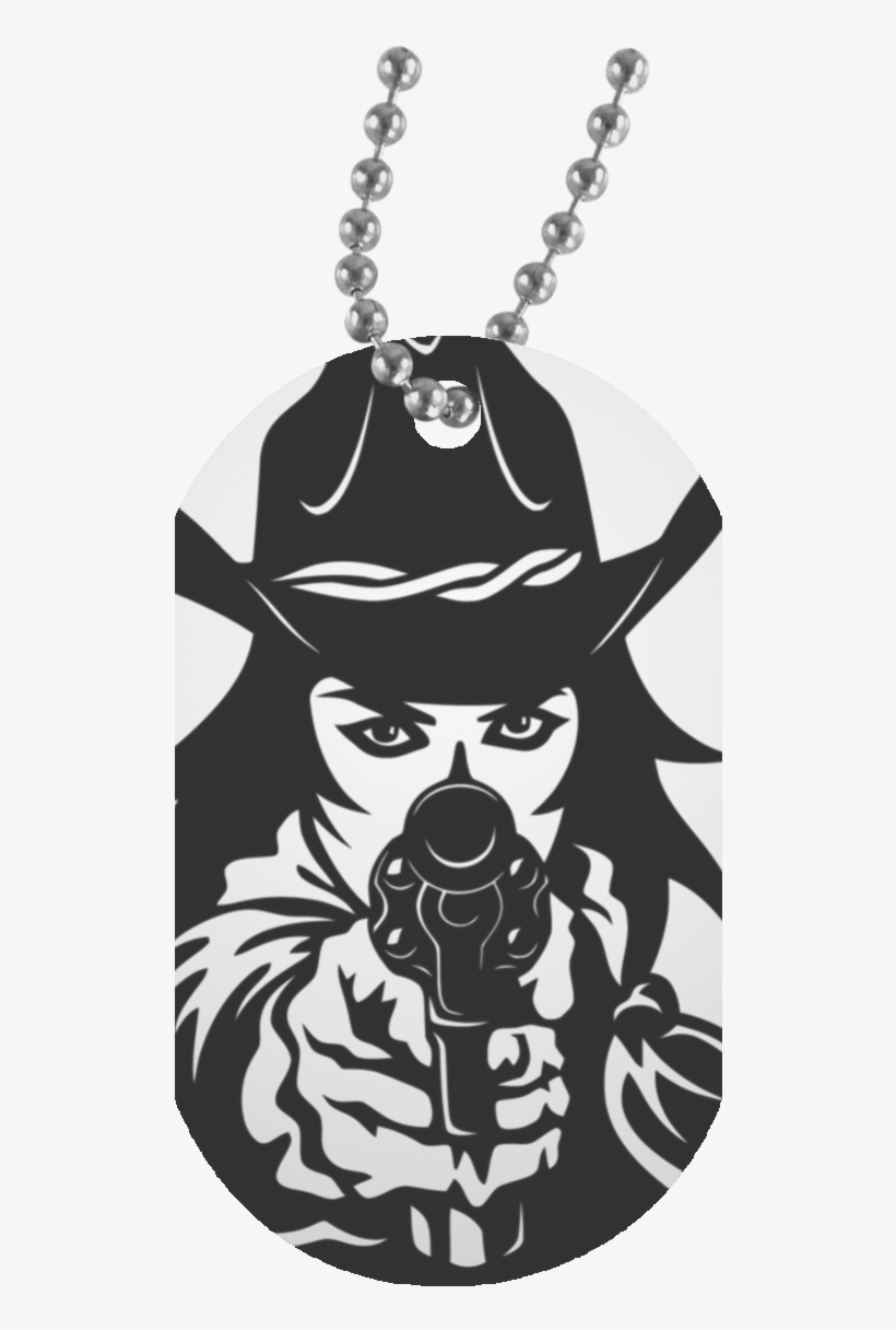 Try Me Partner White Dog Tag - Sexy Cowgirl Clipart, transparent png download