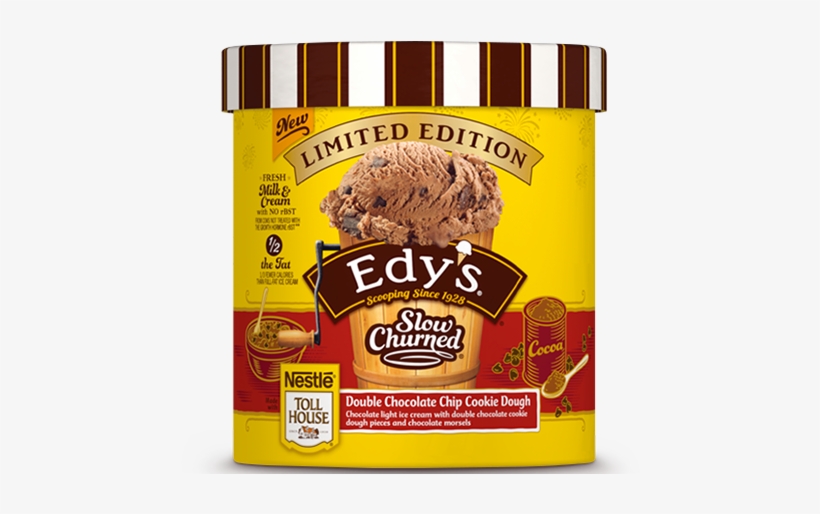 Double Chocolate Chip Cookie Dough - Mint Chocolate Chip Ice Cream Edy's, transparent png download