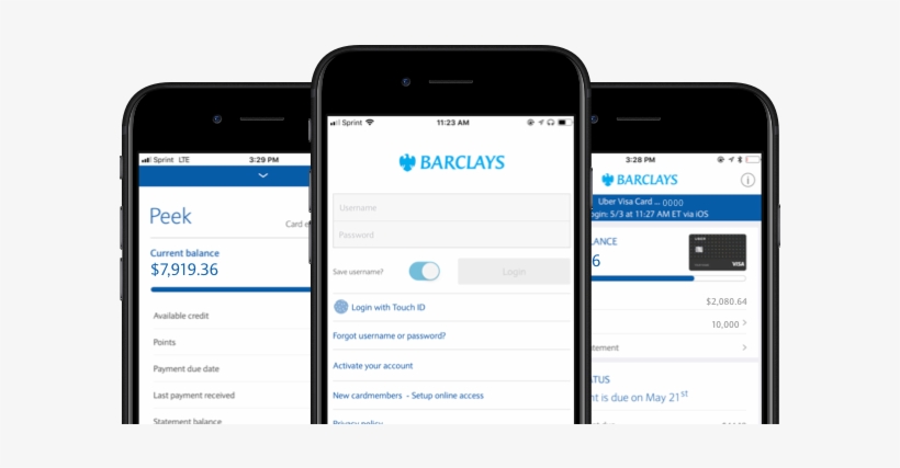 Screen Images Of The Barclays Us Mobile App - Barclays, transparent png download