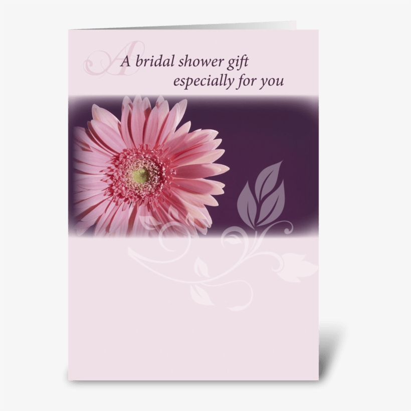 Bridal Shower Pink Daisy Congratulations Greeting Card - Bridal Shower Greeting Card Message Religious, transparent png download