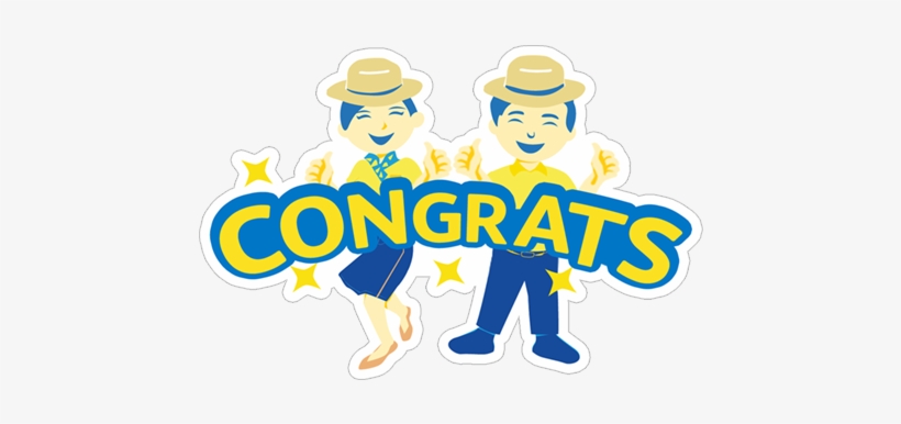 Congrats Congratulation Transparent Png Sticker - Sticker, transparent png download