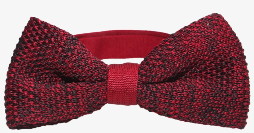 Black Red Knit Bow Tie - Necktie, transparent png download