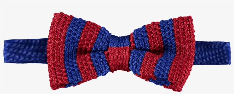 Knitted Bow Tie Blue Red - Knitted Bows Png, transparent png download