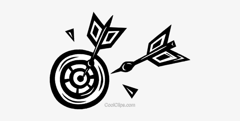 Darts In Dartboard Royalty Free Vector Clip Art Illustration - Dardo Vetor Png, transparent png download