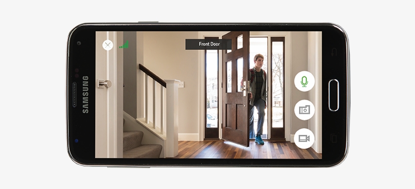 Android Phone Video Residential Front Door - Honeywell Lyric C2 Network Camera - 1080p - Day/night, transparent png download