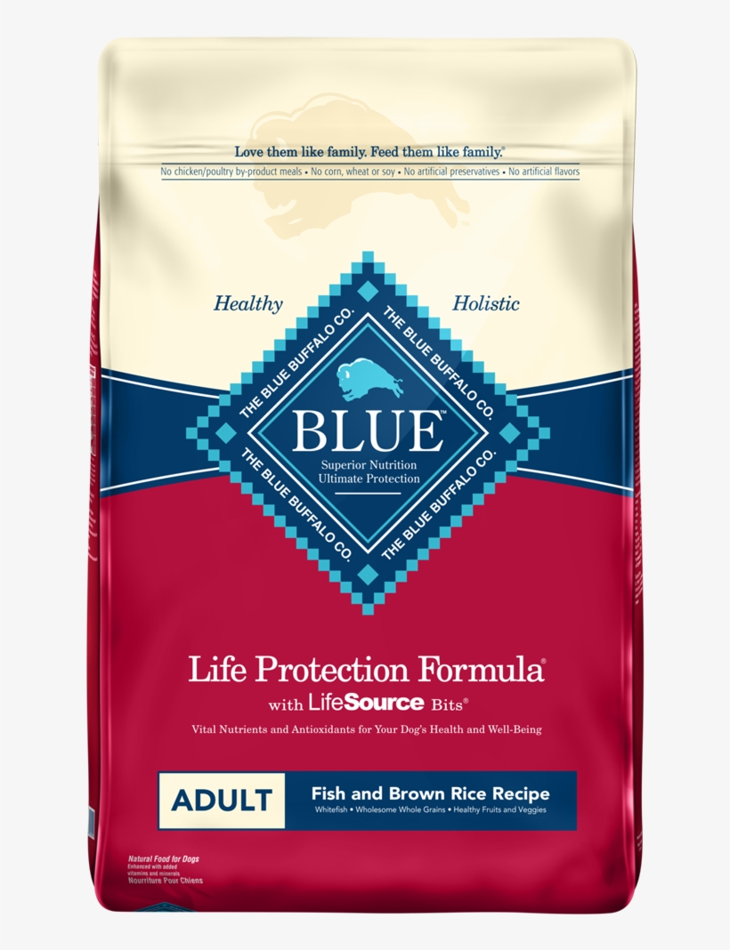 Blue Buffalo Life Protection Adult Fish And Brown Rice - Blue Buffalo Senior Dog Food Small, transparent png download