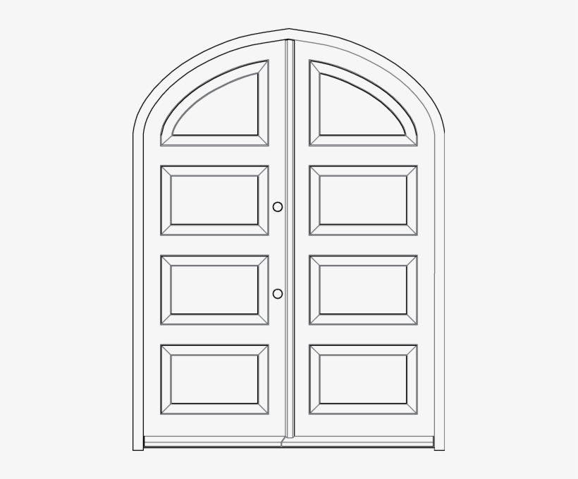 Arched Front Doors - Door, transparent png download