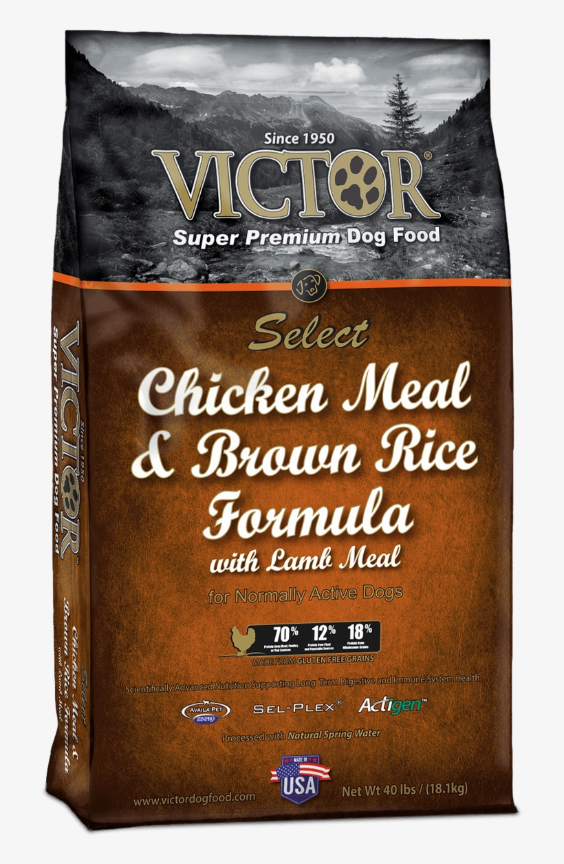 Chicken Meal & Brown Rice Formula - Victor Lamb And Brown Rice Dog Food, transparent png download