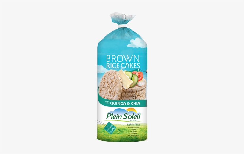 Brown Rice Cakes With Quinoa & Chia - Plein Soleil Rice Cake, transparent png download