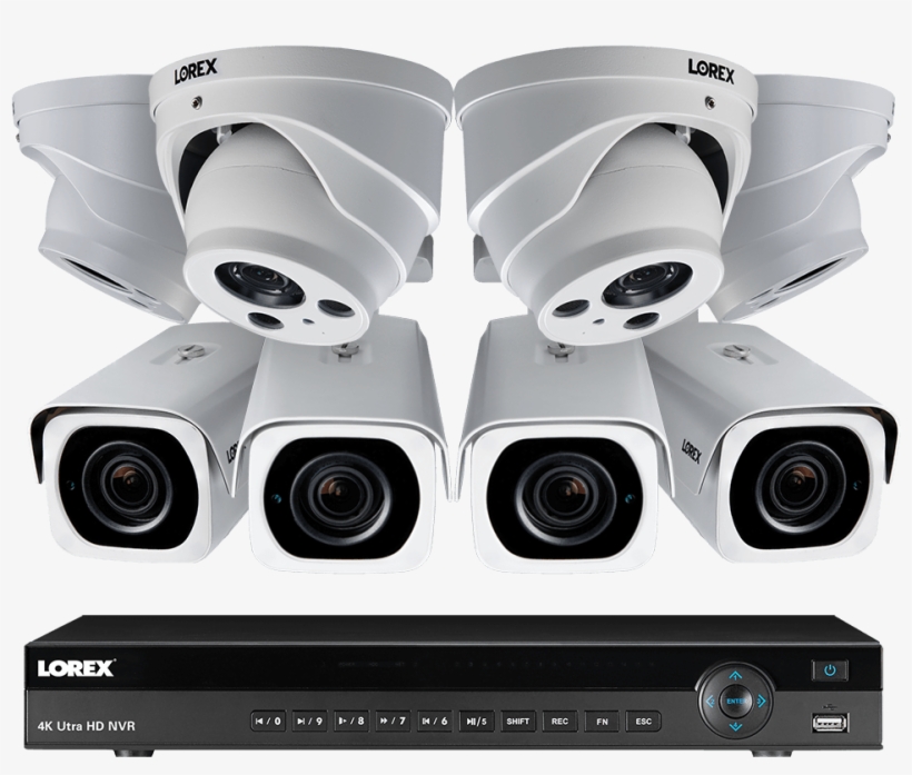 4k Ultra Hd Ip 16 Channel Nvr System, 4 Outdoor 4k - Lorex 4khdip822 4k Ultra Hd Ip Nvr System With 2 Outdoor, transparent png download