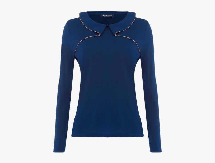 Coira Folded Collar Top Coira Folded Collar Top - Sweater, transparent png download