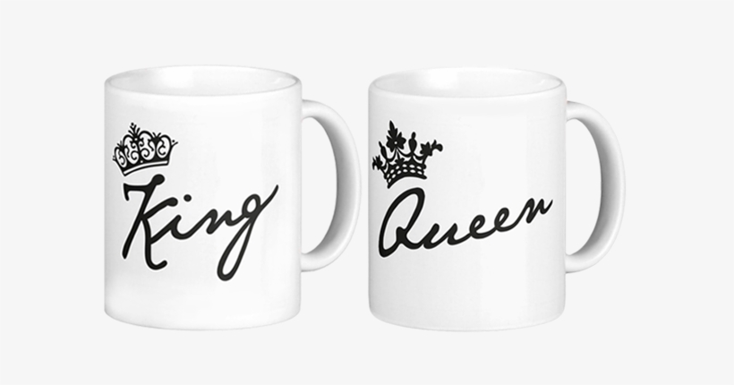 King & Queen Couple Mugs - Coffee Cup, transparent png download