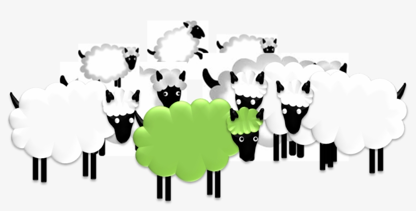I Am The Green Sheep - Sheeps Clipart, transparent png download
