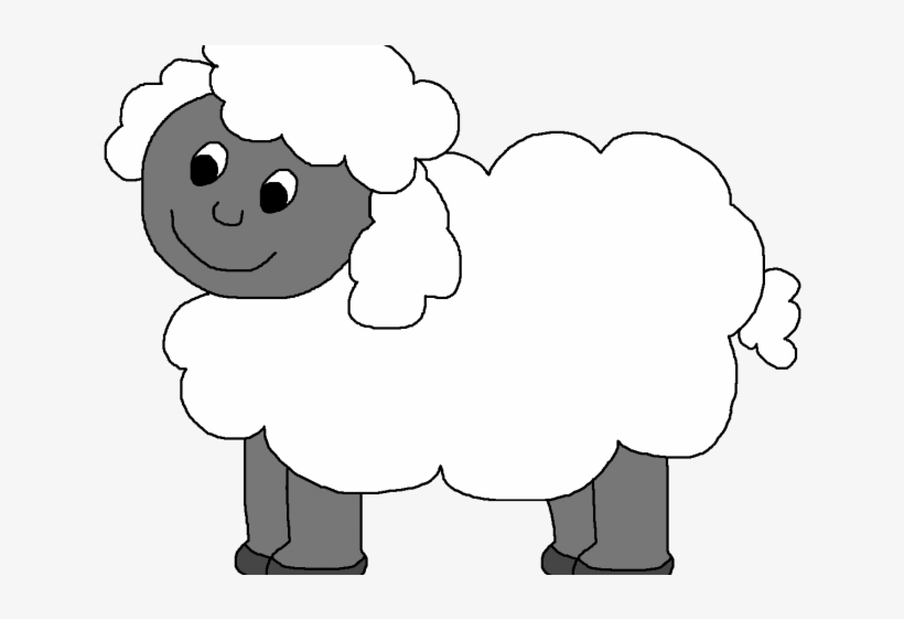 Lamb Clipart Small Sheep - Sheep Clipart With Black Background, transparent png download