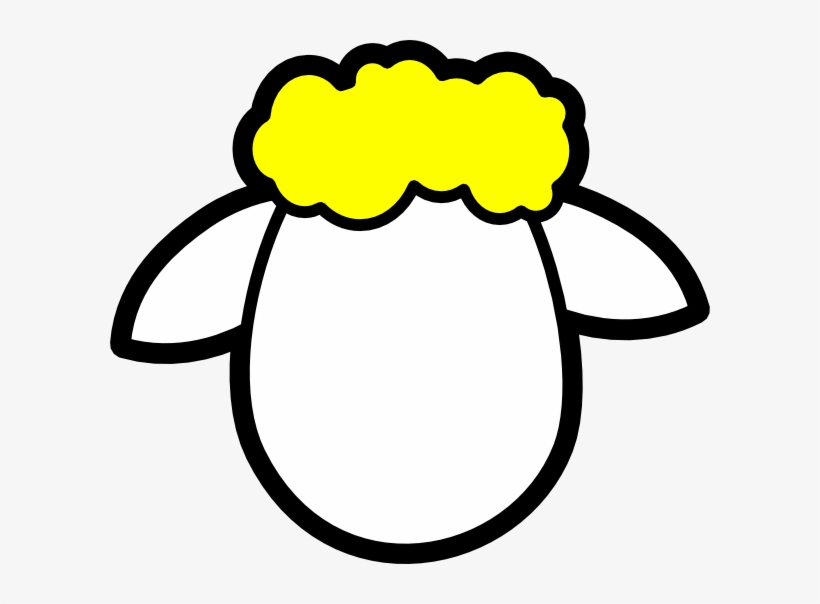 Sheep Clipart Yellow - Draw A Sheep Face, transparent png download