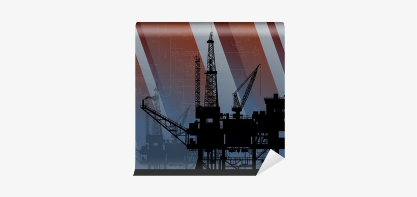 Oil Rig In Sea, Vector Illustration Wall Mural • Pixers® - Practical Petroleum Geochemistry For Exploration And, transparent png download