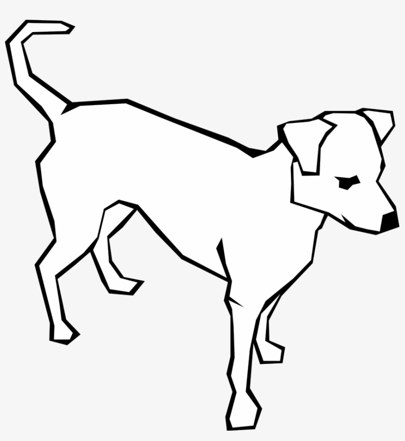 Dog Outline White Png, transparent png download