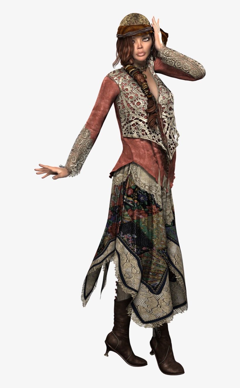 Boho Fashion Girl, transparent png download