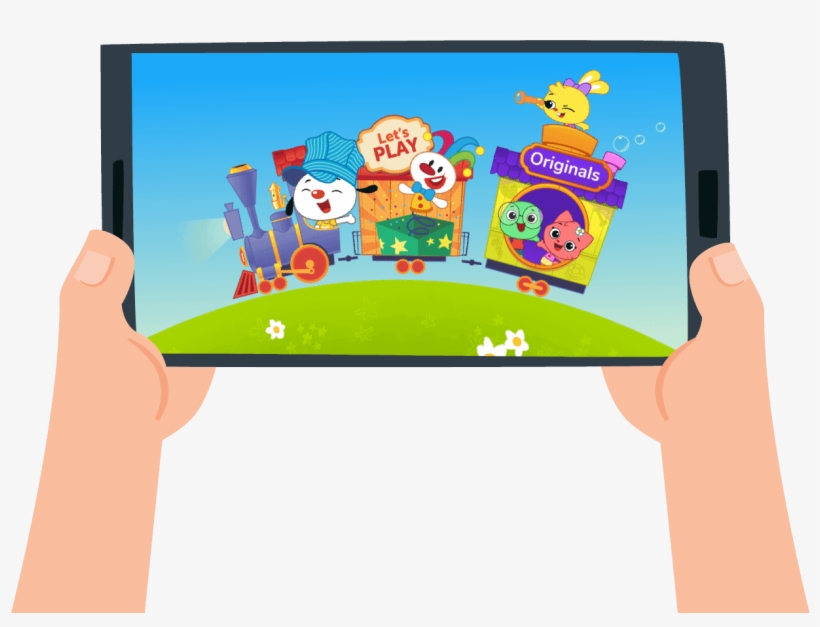 App With Games And Activities That Nurture Your Child Play Tablet Png Cartoon Transparent Png 1222x876 Free Download On Nicepng