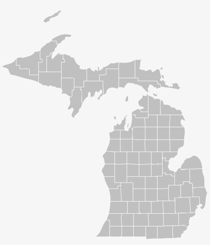 Michigan Map - Michigan Map Clip Art, transparent png download