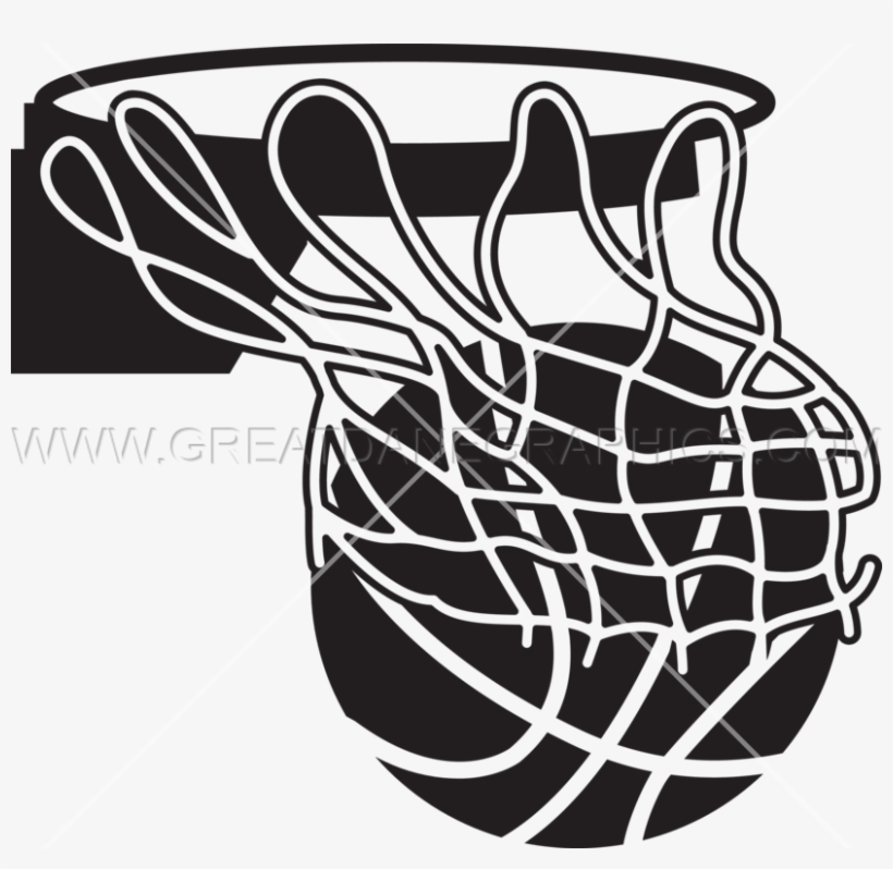 Flaming Basketball With Net - Printed T-shirt, transparent png download