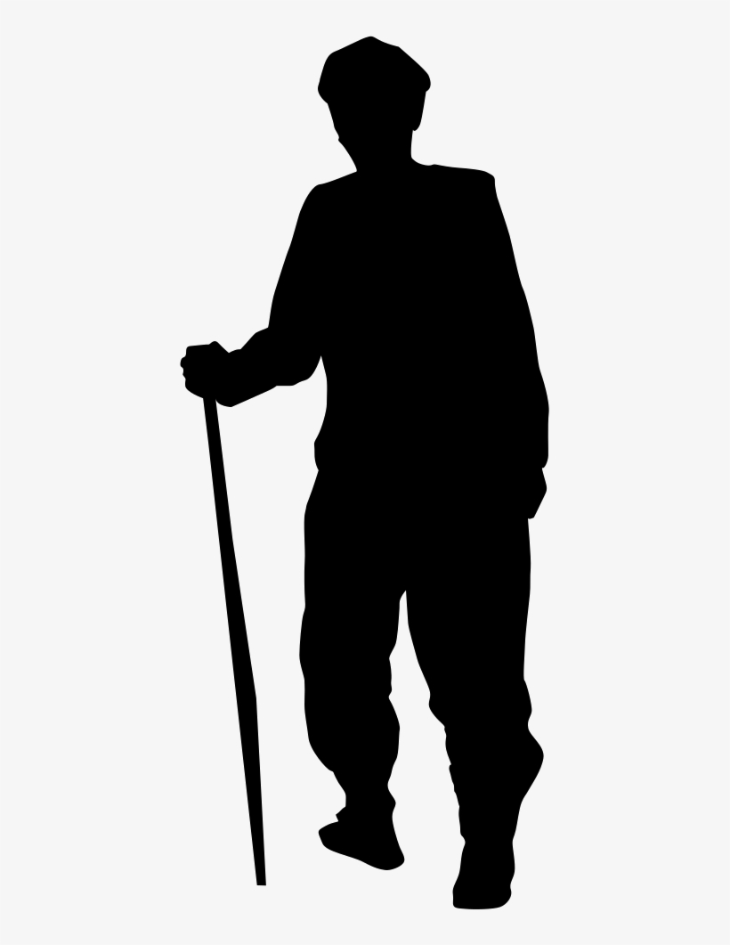 Png File - 老人 剪影 矢量, transparent png download