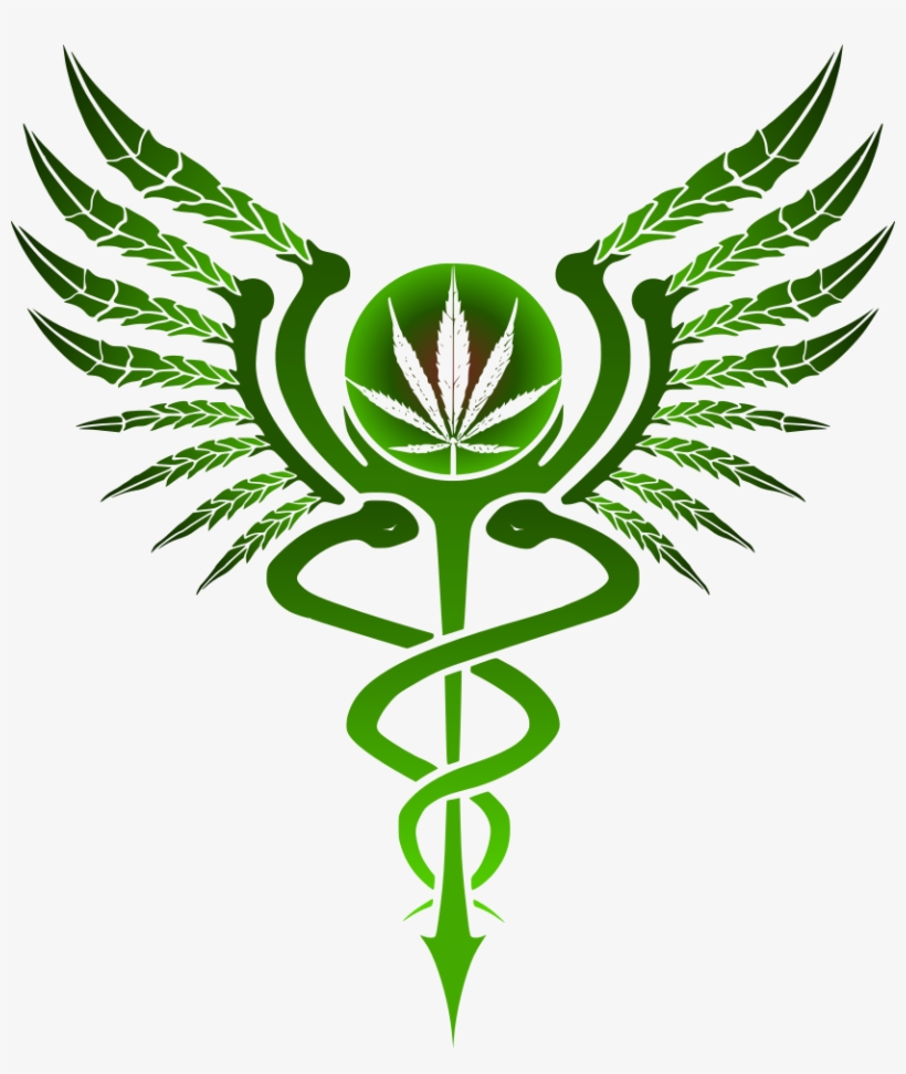 Potleaf Caduceus - Caduceus Medical Marijuana, transparent png download