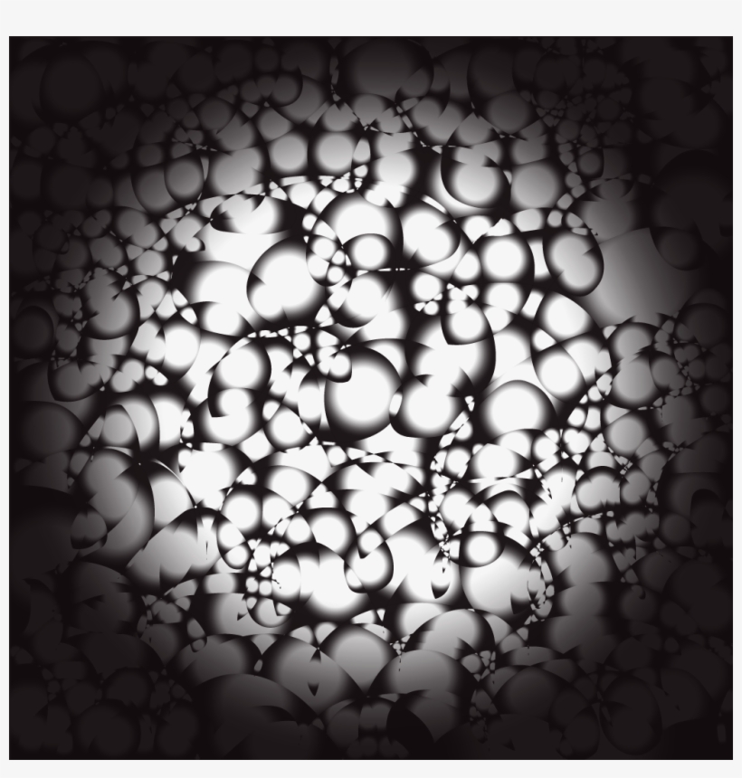 Black And White Mercury Pattern - Monochrome, transparent png download