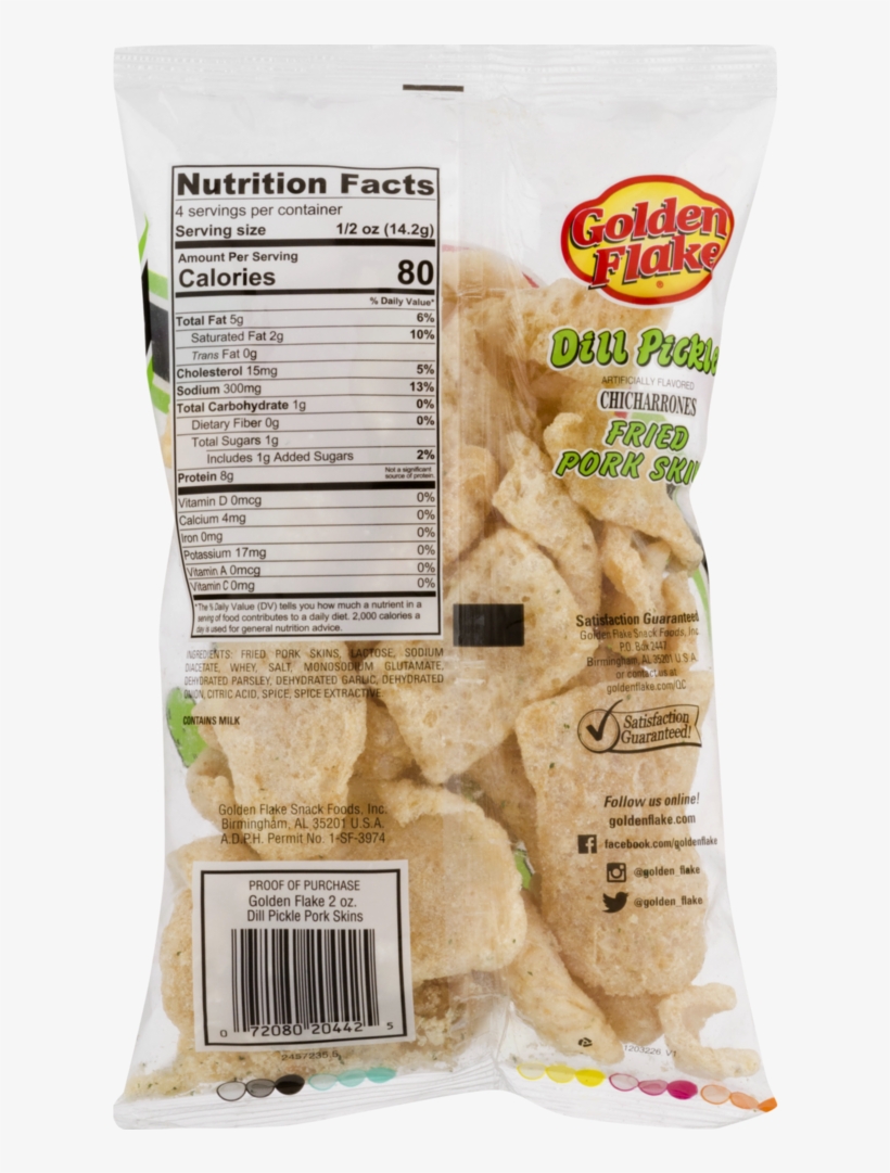 Golden Flake Pork Rinds, Dill Pickle - Thinslim Foods Cloud Cakes Cinnamon, 2pack, transparent png download