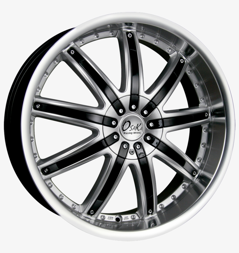 Phantom Hyper Silver / Black Strip - Borbet V Mistral Anthracite Glossy, transparent png download