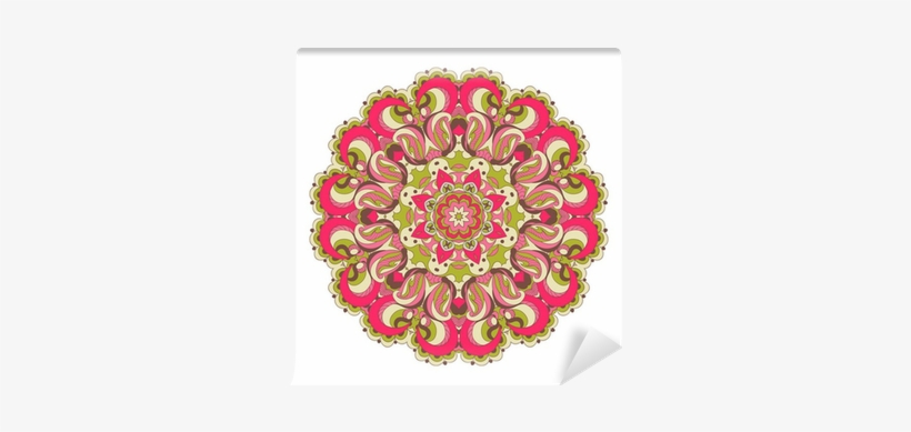 Beautiful Pink Arabesque Lace Pattern Background Vector - Coloring Book, transparent png download
