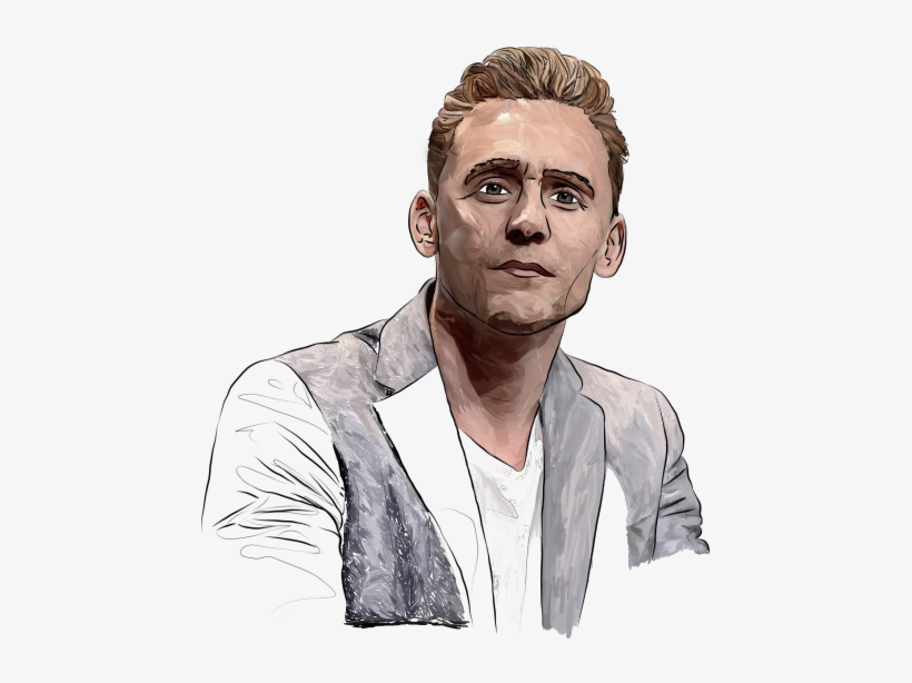 Tom Hiddleston Sketch - Tom Hiddleston Face, transparent png download