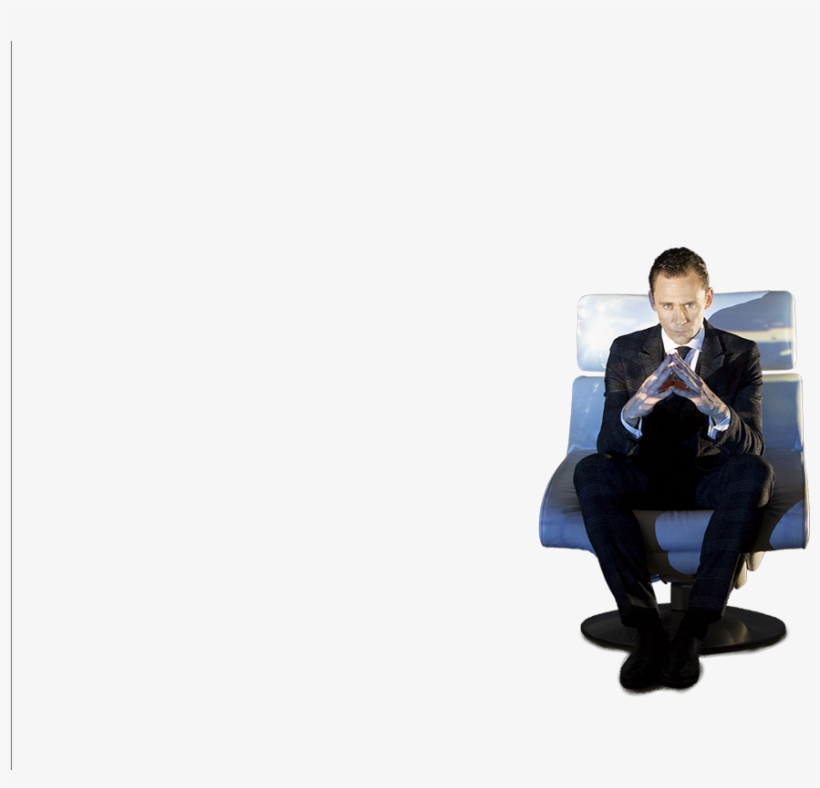 Tom Hiddleston On Swivel Chair - Swivel Chair, transparent png download