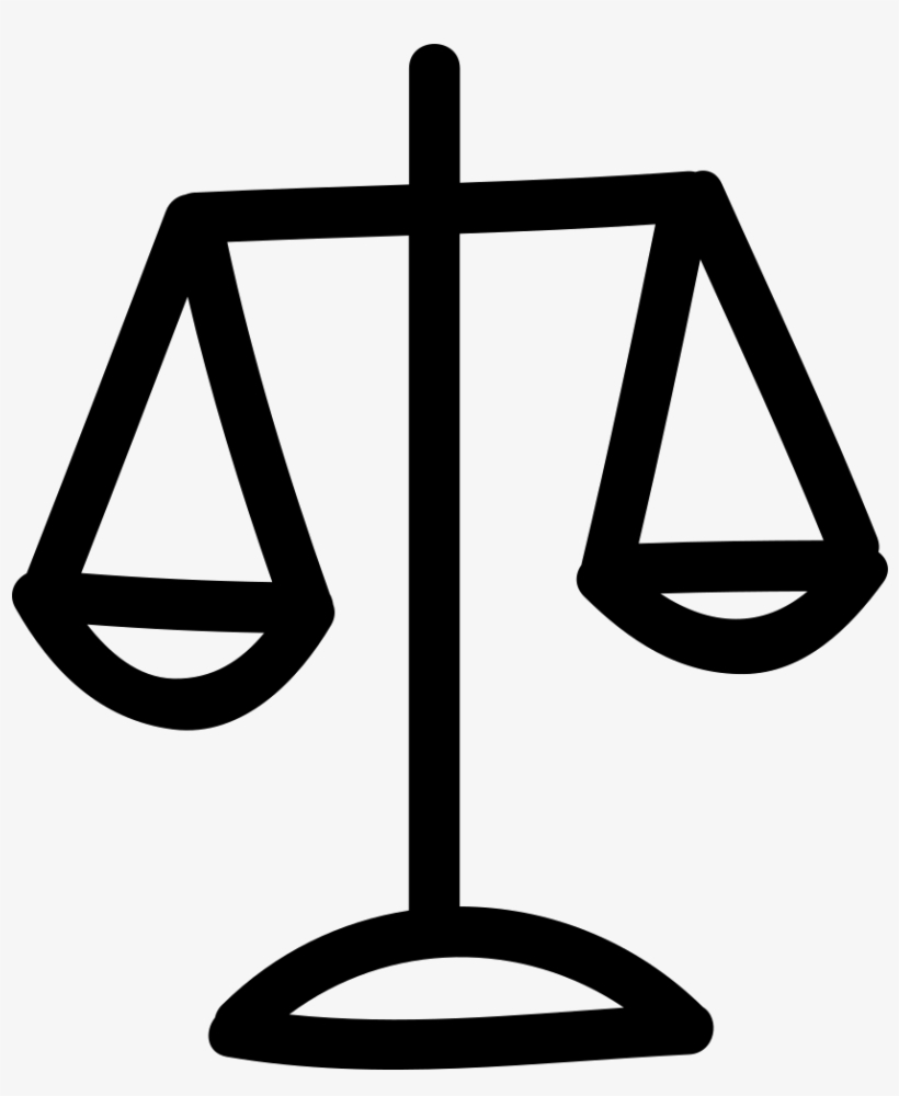 Balance Scale Hand Drawn Symbol Comments - Imagenes De La Balanza Para Dibujar, transparent png download
