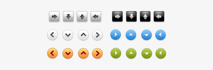 Download Arrow Buttons Psd - Arrow Buttons Icon, transparent png download