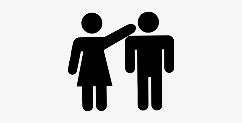 Couple Female Male Reaching Black Silhouet - People Holding Hands Icon, transparent png download