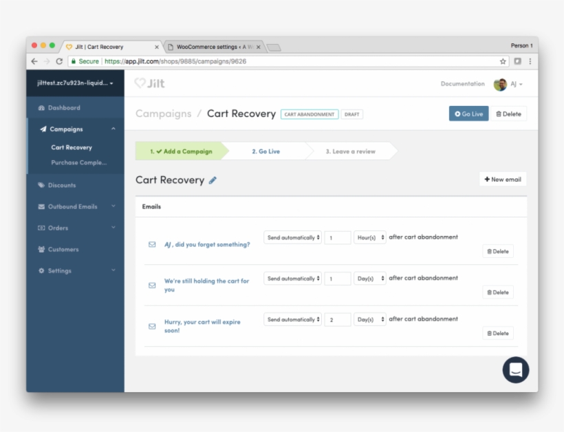 Jilt Cart Recovery - Android App Redirect Url, transparent png download