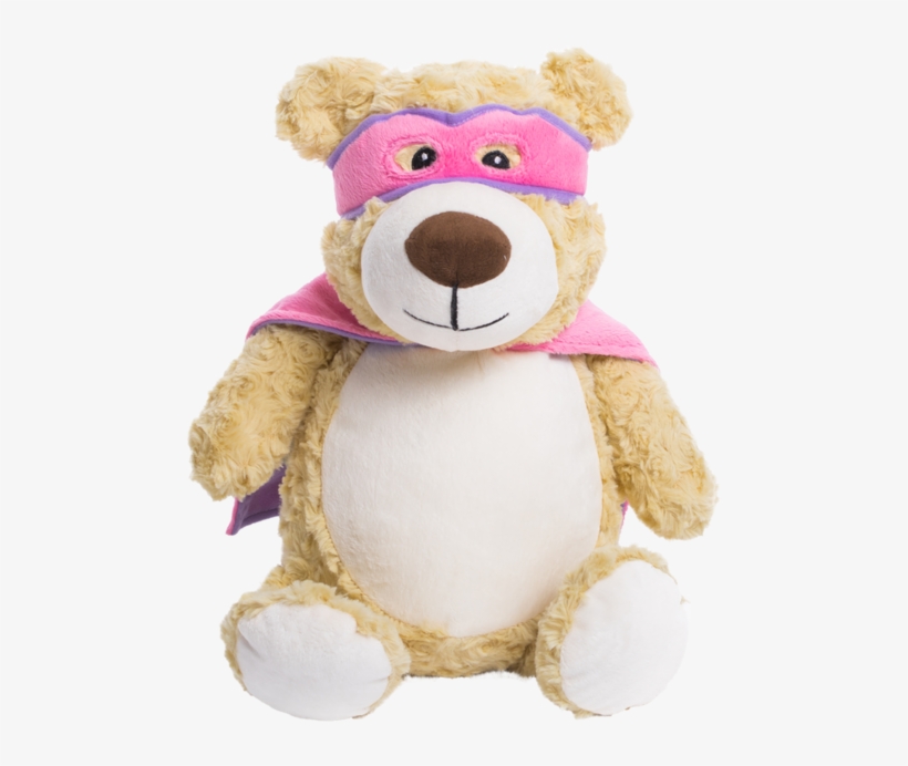 Personalized Stuffed Animal - Cubbies Pink Hero Bear, transparent png download