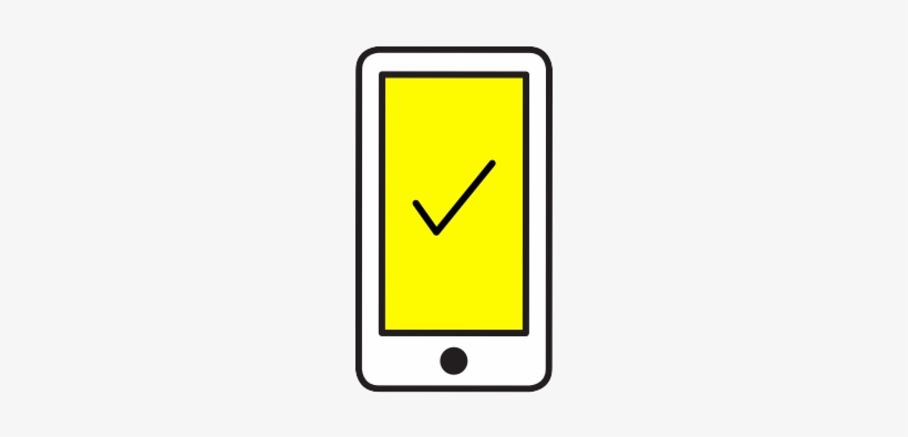 Phone With Tick Illustration Image - Snapchat Ads Icon, transparent png download