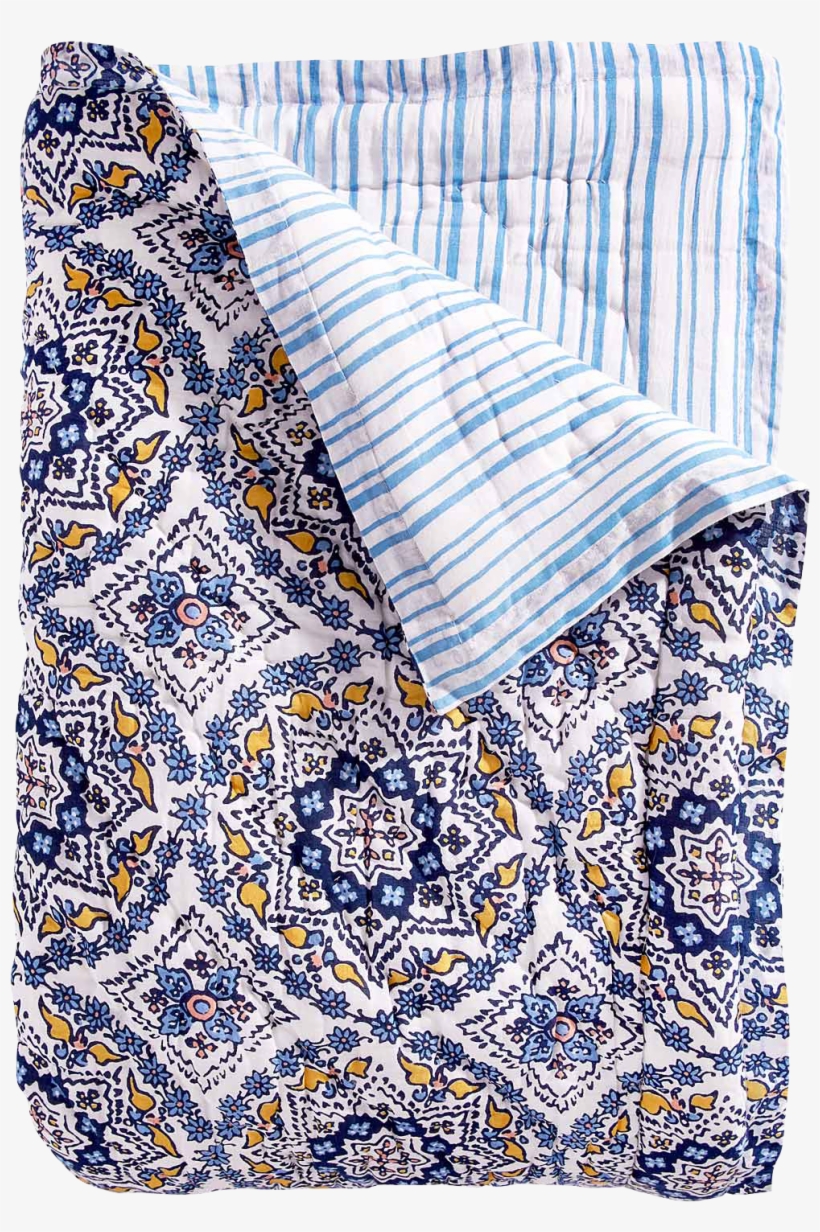 Pacchi Quilt - John Robshaw Pacchi Euro Sham, Blue, European Sham, transparent png download