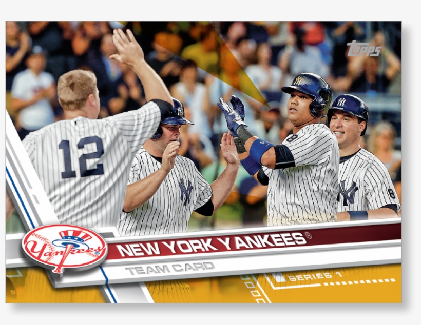 New York Yankees 2017 Topps Baseball Series 1 Team - 2017 Ny Yankees Team, transparent png download