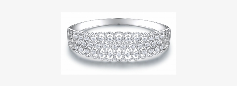 Ariella Prong Diamond Bangle 18k White Gold - Gold, transparent png download