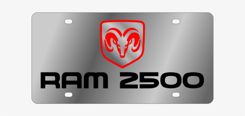 Dodge Ram 2500 Black Lettering Mirror Stainless Steel - Dodge Ram, transparent png download
